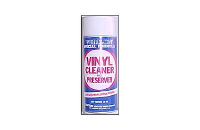 Spray can of vinyl cleaner and preserver