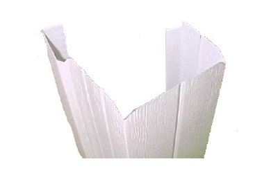 White roll-formed aluminum gutter section