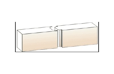 Drawing of two snap-and-lock structural insulated panels