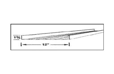 Line drawing of an aluminum riser roof pan profile
