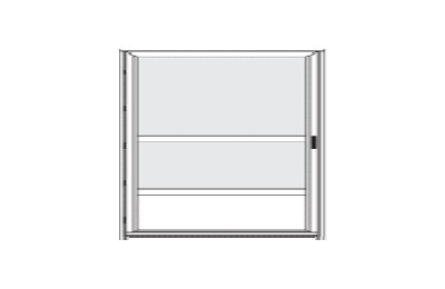 Aluminum screen door with kickplate